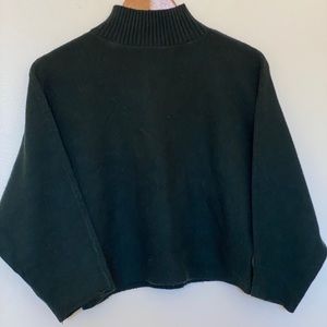 Cropped Forrest green sweater
